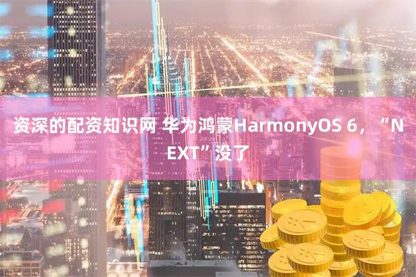 资深的配资知识网 华为鸿蒙HarmonyOS 6，“NEXT”没了